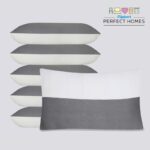 Flipkart Perfect Homes Home & Furnish Microfibre Geometric Sleeping Pillow Pack Of 6(White, Grey)