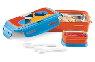 Milton Flavour Small Inner Stainless Steel Tiffin Box, 400 Ml, Orange