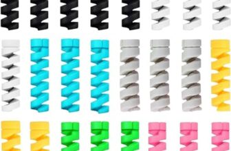 Sounce 25 Pcs Spiral Cable Protectors & Wire Protectors Spring Wire For All Wired Accessories For Usb Charger, Data Cable, Headphones, Macbook, Laptop, Elastic Cord Saver (Multi-Color)
