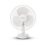 Bajaj Frore Neo Table Fan 400 Mm | Table Fans For Home & Office |Aerodynamically Balanced Blades| 100% Coppermotor| Highair Delivery|3-Speed Control| 2-Yr Warranty 【White】