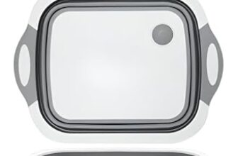 Foldable 3-In-1 Kitchen Chopping Board With Dish Tub, Draining Basket & Wash Basin For Fruit, Veg & Food Prep