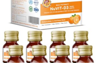 The Old Natural Nuvit D3 Vitamin D3 60000 Iu I Cholecalciferol Vitamin D3 Oil 60000 Iu Sugar Free Nano Shots I Once In A Week – 5Ml (Pack Of 8 Nano Shots – 40Ml)