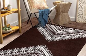 Bsb Home Designer Superfine Chenille Carpet | 500 Gsm Velvet Carpet/Area Rug/Durries With Fine Gold Yarn For Living Room, Bedroom, Runner| 122 X 183 Cm Or 4X6 Ft, Coffee Or Brown