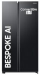 Samsung 653 L, 3 Star, Frost Free, Double Door, Convertible 5-In-1 Digital Inverter, Side By Side Ai Enabled Smart Refrigerator With Wifi (Rs76Cg8003B1Hl, Black Matt)