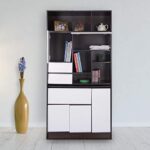 Hometown Walter Engineered Wood Book Shelf In White & Wenge Colour