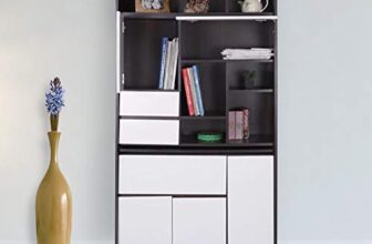 Hometown Walter Engineered Wood Book Shelf In White & Wenge Colour