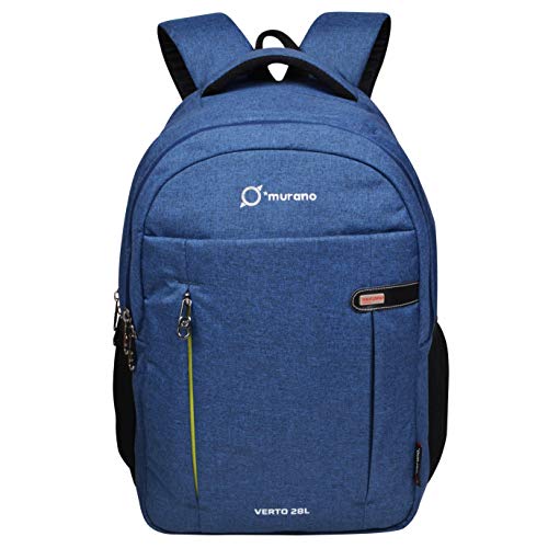Murano Verto 28 Ltr Laptop Backpack For 15.6 Inch Laptop And Polyester Water Resistance Backpack For Men And Women- Navy Blue