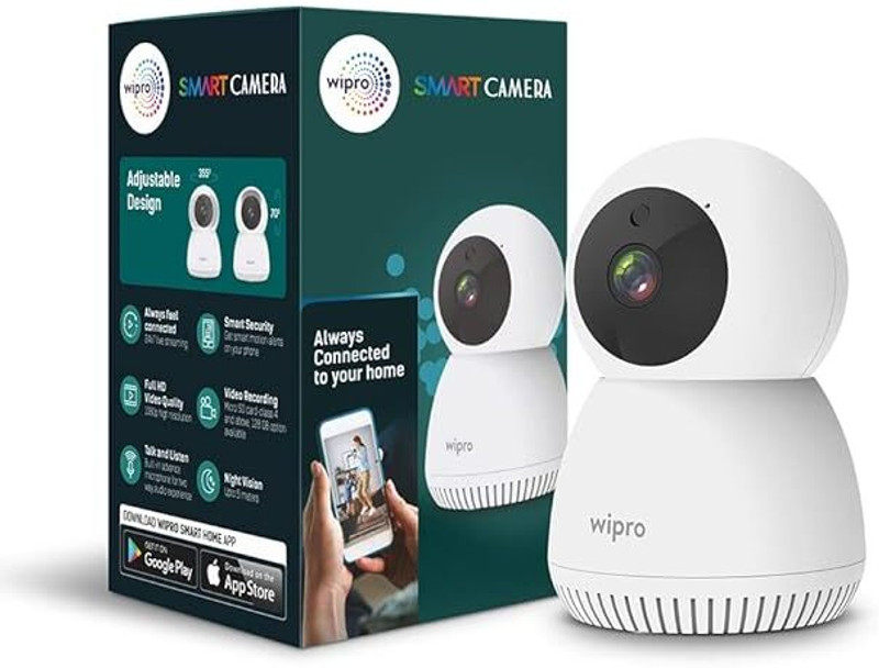Wipro Smart 1080P With Hd Picture, Night Vision,2 Way Talk Back Security Camera