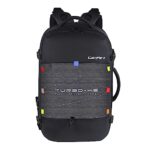 Gear Turbo 45L Large Expandable Water Resistant Antitheft Laptop Bag/Backpack/Briefcase/Travel Bag For Men/Women With Raincover & Trolley Sleeve (Black-White)
