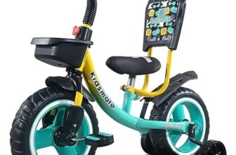 Kidsmate Lite Rider Pro Balance Cycle For Kids – Kids Cycle With Adjustable Seat & Backrest | Bell With Durable Training Wheels & Eva Tires | Baby Balance Bike Perfect For Ages 1-4Y (Sea Green)