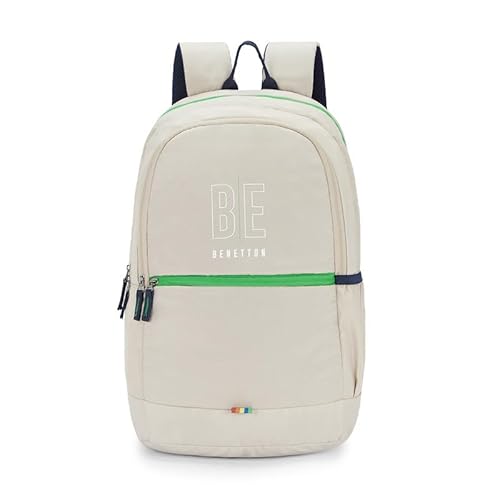 United Colors Of Benetton Ming Polyester 25L Non Laptop Backpack For Unisex – Beige