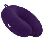 Btag Soft Fibre Filled Neck Pillow For Car, Train, Flight Travel, Neck Support Rest Pillow With Attachable Snap Strap | Pack Of 1 | Purple