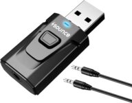 Sounce 2 In 1 Bluetooth 5.0 Transmitter Receiver | 3.5Mm Stereo Audio Adapter With Mic | Portable Design | Driverless Plug And Play | Easy Slide Switch Mode | 50M Range | Compatible With Car, Aux