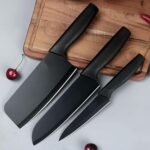 Cartify Professional Stainless Steel Kitchen Knife Set – 3 Pieces With Non-Slip Handles, Chef And Meat Knives, Manual Sharpening For Precision Cutting