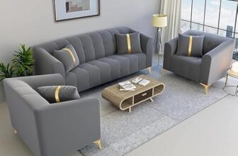 Holt Furniture Premium 3+2+1 6 Seater Sofa Set | Comfortable Living Room Furniture | Modern Design With Cushions | Wooden Frame | Fabric Upholstery (Color Options Available)