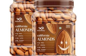 Greenfinity Fresh Almonds 500G | Badam | Healthy And Tasty Dry Fruits Delicious Snacks [Pack Of 2].