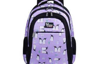 Spenz Bondad School Bag For Girls & Women 2 Compartment Backpack For Girls & Women With Water Resistant Fabric (Passive Purple)