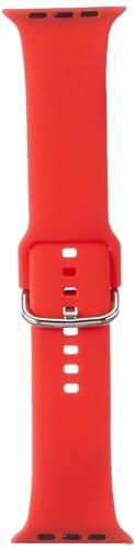 Printme 22 Mm Smartwatch Belt, Band, Straps, Classic Buckle, Soft Comfortable, Compatible For Samsung Watch, Noise Colorfit, Boat, Fireboltt, Amazefit Gt, [Universal Compatibility] (Red)