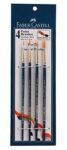 Faber-Castell Paint Brush Set – Round, Pack Of 4 (Navy Blue)