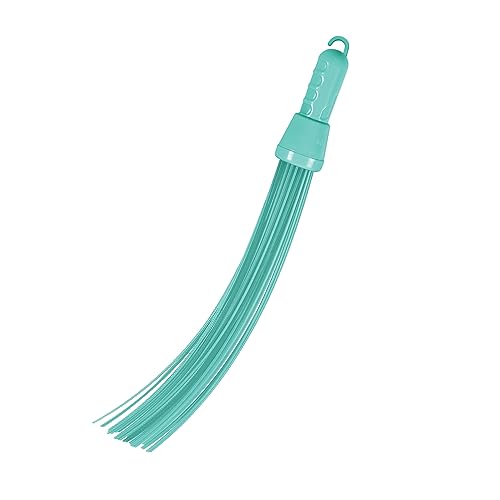 Spotzero By Milton Zig Zag Kharata Plastic Broom, Set Of 1, Aqua Green | 44 Zig Zag Sticks