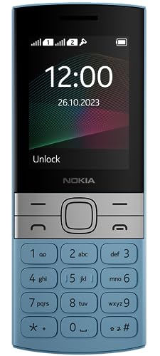 Nokia 150 Dual Sim Premium Keypad Phone | Rear Camera, Long Lasting Battery Life, Wireless Fm Radio & Mp3 Player And All-New Modern Premium Design | Blue