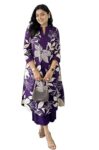 Women’S Cotton Floral Printed Kurta With Palazzo Set – Stylish And Comfortable For Women, Ideal For Casual And Festive Occasions, (In, Alpha, S, Regular, Girls, Purple)