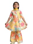 Fluxus Girl’S Rayon Sleeve Sharara Dress Set – Salwar Suit For Occasions, Comfortable & Stylish Dress