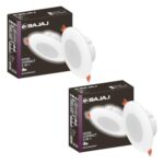 Bajaj Ivora Compact Downlight 3-In-1 Colour | 3W Led Downlight | For Smaller Spaces | Long Life Of 25000 Hours (Multi Colour, Pack Of 2)