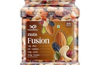 Greenfinity Mixed Dry Fruits Pack – 500G | Nutritious Snack With Almonds, Cashews, Raisins & Cranberries | Resealable Pack For Freshness
