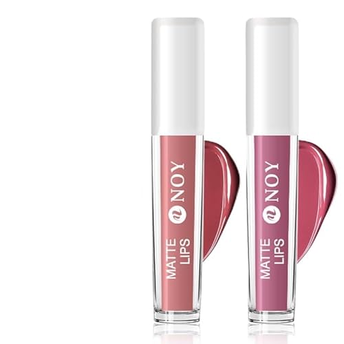NOY Velvet Nude Bliss:100% High Pigmented & Western Shades Nude Matte Texturing Lip Perfection For Any Outfit Nude, Nude Pink (Packs 2)#WC105
