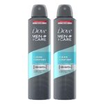 Dove Men+Care Clean Comfort Dry Spray Antiperspirant Deodorant, Up To 48 Hrs Protection From Sweat & Odour, Instantly Dry For Cleaner Feel, Dermatologically Proven Formula, Soothes & Moisturises Skin, Clean, Crisp Scent, 250 Ml (Pack Of 2)