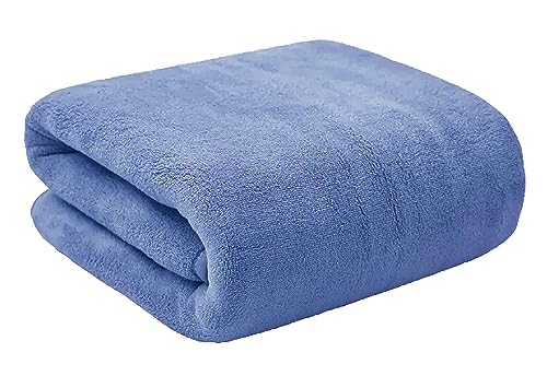 Maxoshine Microfiber Towels For Bath Large Size-Super Soft Coral Fleece Bathing Towel With Hook Quick Dry Super Absorbent-Bath Towel For Men And Women-70X140 Cm (Dark Blue, Pack Of 1)