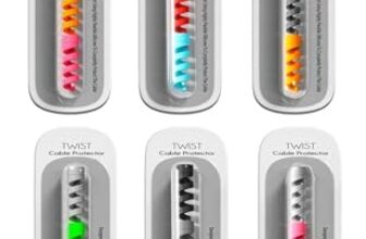 Sounce Spiral Charger 24 Pcs Cable Protector Data Cable Saver Charging Cord Protective Cable Cover Headphone Macbook Laptop Earphone Cell Phone Set Of 6