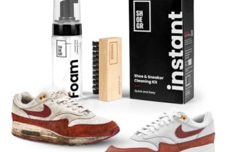 Shoegr Instant Sports Shoe Cleaning Kit | 150Ml Shoe Cleaning Foam & 1 All-Purpose Brush, White Shoe Cleaning Kit, Shoe Cleaner Kit For Sneakers, Suede, Rubber | Shoe Cleaner Foam Spray (Pack Of 1)
