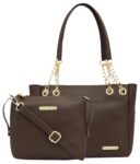 Bagsy Malone Tote Bag -Set Of 2 | Handcrafted Side Tote Bag And Handbag For Office And College (Roasted Brown)