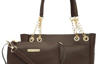 Bagsy Malone Tote Bag -Set Of 2 | Handcrafted Side Tote Bag And Handbag For Office And College (Roasted Brown)