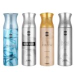 Ajmal Avid Pour Homme, Silver Shade, Shadow, And Evoke Silver Edition Him Deodorant Perfume 200Ml Each – Pack Of 4 For Men