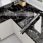 Marble Peel And Stick Wallpaper – Luxury Marble Design For Walls, Removable And Easy To Apply, Ideal For Home, Office, Kitchen, And Bathroom(60X200Cm) (Black Wallpaper)