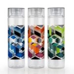 Clazkit Plastic Printed Water Bottle Ideal For Home, Office, Sports, School, Restaurant, Travelling, Gym, Yoga (1000 Ml Pack Of 3)