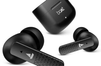 Boat Airdopes Primo In Ear Headphonetws Earbuds With 45 Hours Playback, Fast Charge, Beast Mode, Dual Mics Enx, Ipx Bluetooth Earbuds(Active Black)