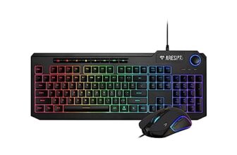 Gamdias Ares P2-Lite (2 In 1 Combo) | Full-Size Rgb Membrane Keyboard & Gaming Mouse | Ergonomic Design | With Lighting Effects | Aesthetic Gaming Setup