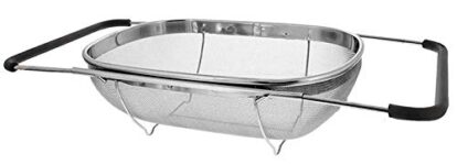 Kitchen Kemistry, Expanding Sink Strainer Retractable Drain Basket Kitchen Gadget – 36.5 Cm – Silver