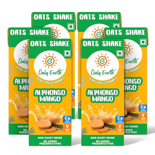 Only Earth Oats Shake | Belgian Chocolate | Vegan | Plant-Based | Lactose-Free | No Added Preservatives, Colors | Cholesterol-Free | Guilt-Free | With Calcium, Vitamin D, B1, B2 And B12 (3 Packs)