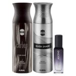 Ajmal Carbon & Silvershade Deo Each Of 200Ml & Ascend Edp 20Ml Pack Of 3 (Total 420Ml) For Men & Women