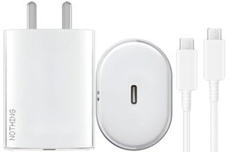 Nothing Charger Original 45W Adapter Fast Charging Usb Type C Adaptor With Pd 3.0 Pps Technology Compatible With Nothing Phone 2A Phone 2 Phone 1 Buds And Other Type C Devices – White