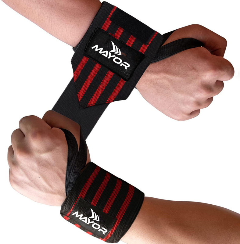 Mayor Secure Wrap For Men Women Wrist Support Wrist Bands Gym & Fitness Gloves(Grey/Black)