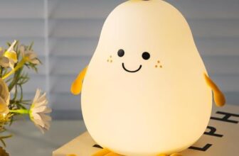Desidiya® Pear Rechargeable Silicone Night Lamp – Soft Glow Pear Lamp, Kids Night Light, Nursery Decor, Birthday Gift, Silicone Led Light