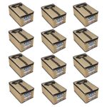 Prettykrafts Shirt Cover | Foldable & Durable Wardrobe Organizer | Shirt Organizer For Closet Storage | Non Woven Shirt Organizer For Home & Traveling With Transparent Window | Pack Of 12 | Beigebrown