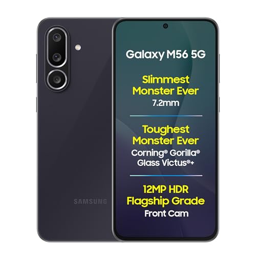 Samsung Galaxy M16 5G (Thunder Black, 8GB RAM, 128 GB Storage) | MediaTek Dimensity 6300 | AnTuTu Score 422K+ | Super Amoled Display | 25W Fast Charging | 6 Gen. of OS Upgrades | Without Charger