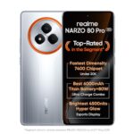 Realme Narzo 80 Pro 5G (Speed Silver,8Gb+128Gb) | Segment’S 1St Mediatek Dimensity 7400 Chipset | 6000Mah Titan Battery + 80W Ultra Charge | 4500Nits Hyperglow Esports Display | Ip69 Waterproof